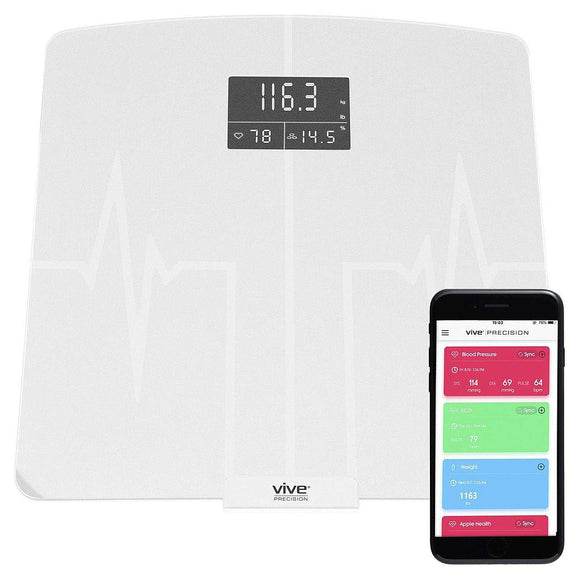 DMD1041WHT Digital Heart Rate Scale Compatible with Smart Devices