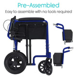MOB1021BLUOB *Open Box* Transport Wheelchair