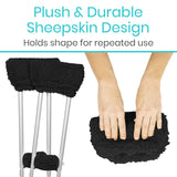 CSH1040BLK Sheepskin Crutch Pads
