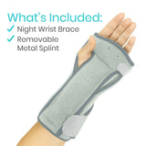 SUP1067GRY Overnight Wrist Brace
