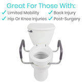LVA1071S Toilet Seat Riser with Arms