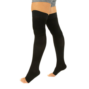 SUP2089BLKS Thigh High Compression Stockings