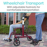 MOB1018REDSD *Scratch & Dent* Wheelchair Rollator