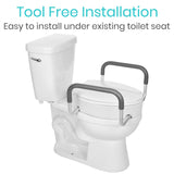 LVA1071S Toilet Seat Riser with Arms