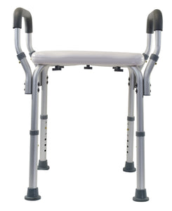 B3010 Molded Shower Bench with Arms - Tool Free with Retail Box