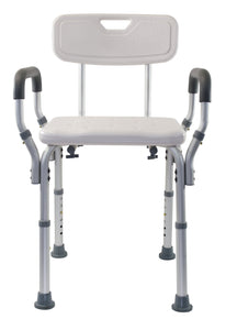 B3013 Shower Bench w-Arms and Back - Pre-assembled