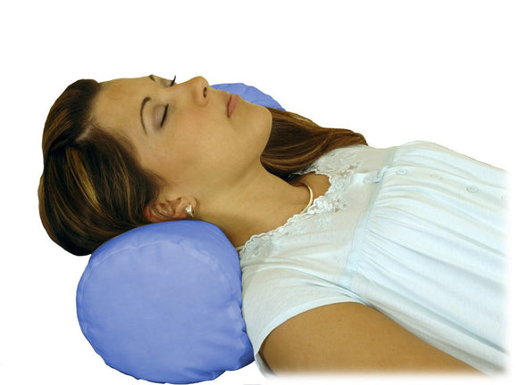 N5005 Round Cervical Pillow - Blue Satin