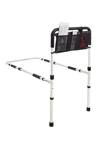 P1411P Height Adjustable Hand Bed Rail w-Floor Supports and Pouch