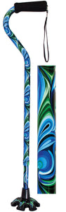 W1343S Couture Offset Cane with Matching Tip - Swirl