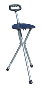 W1450 Folding Seat Cane - 3 Legs with Plastic Seat