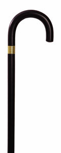 W1539BK Endurance Wood Cane - Curved Handle - Black