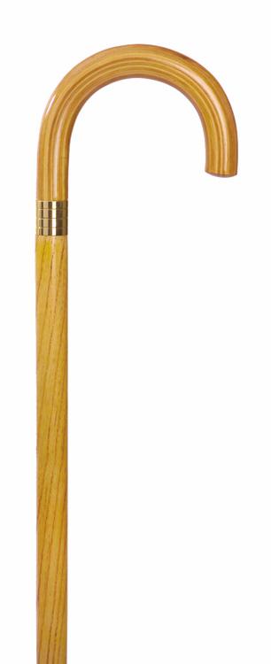 W1539N Endurance Wood Cane - Curved Handle - Natural